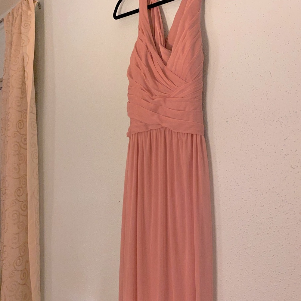 Gorgeous flowing full length bridesmaid 12